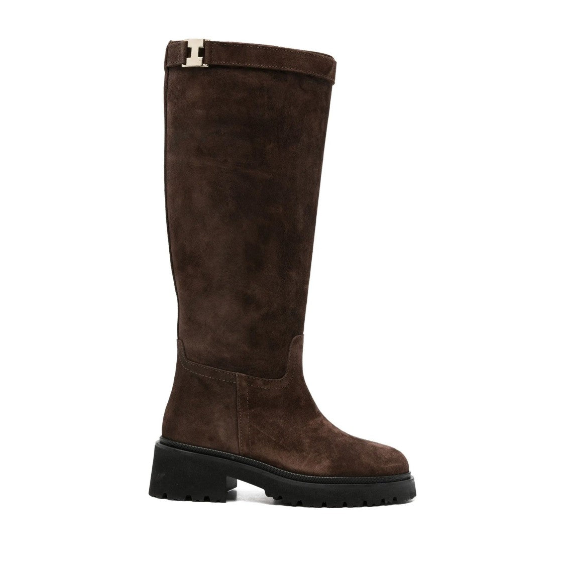 Adrianna Feretti Brown Refined Buckle Suede Boots