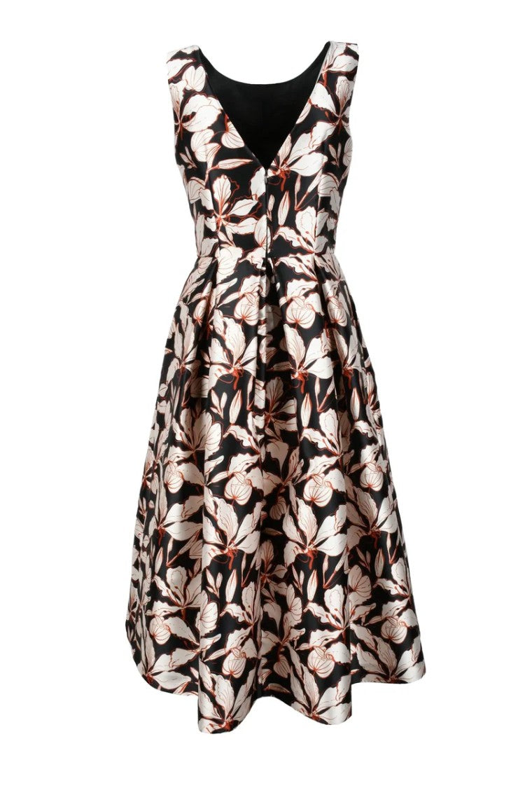 Lunatica Milano Long Cotton Dress - Black/Beige