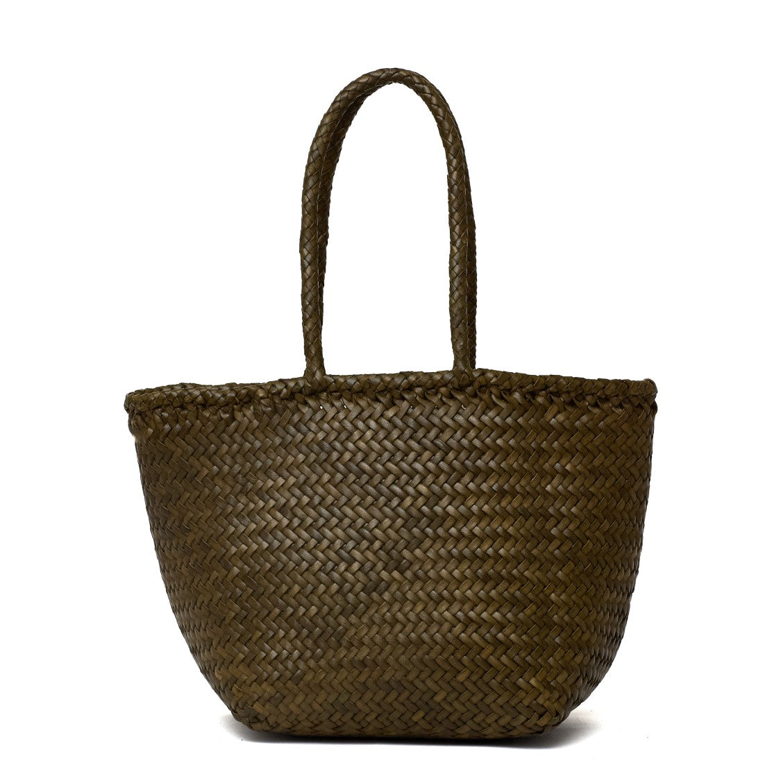 Dragon Diffusion Grace Basket Small Diagonal Handwoven Buffalo Leather Tote Bag