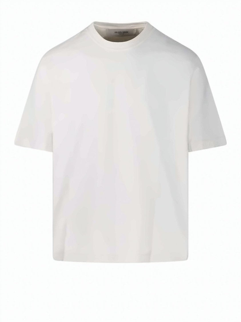 Golden Goose Cropped White T-Shirt With Design