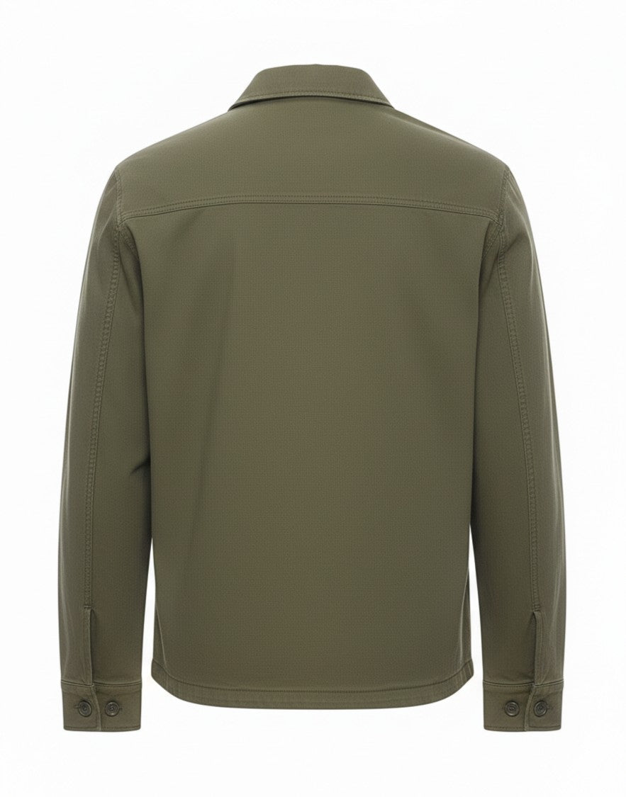 Cellar Door Green Teo Cotton Shirt Jacket