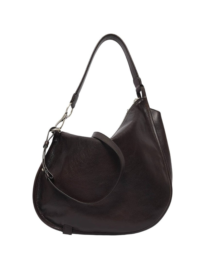Claudio Orciani Black Chaos M Lagoon Calf Leather Handbag