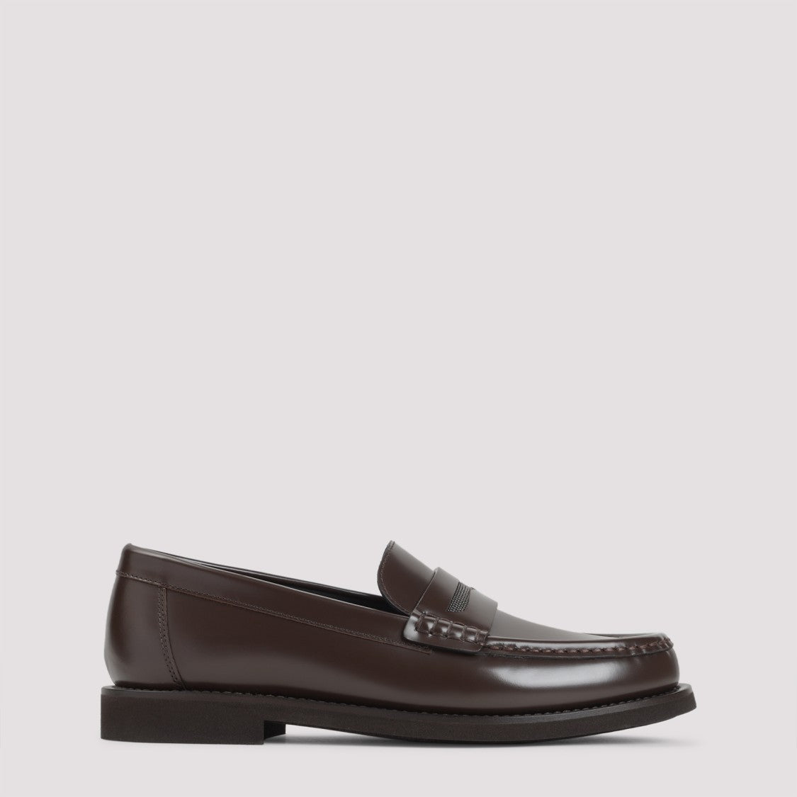 Brunello Cucinelli Polished Leather Loafers With Classic Design