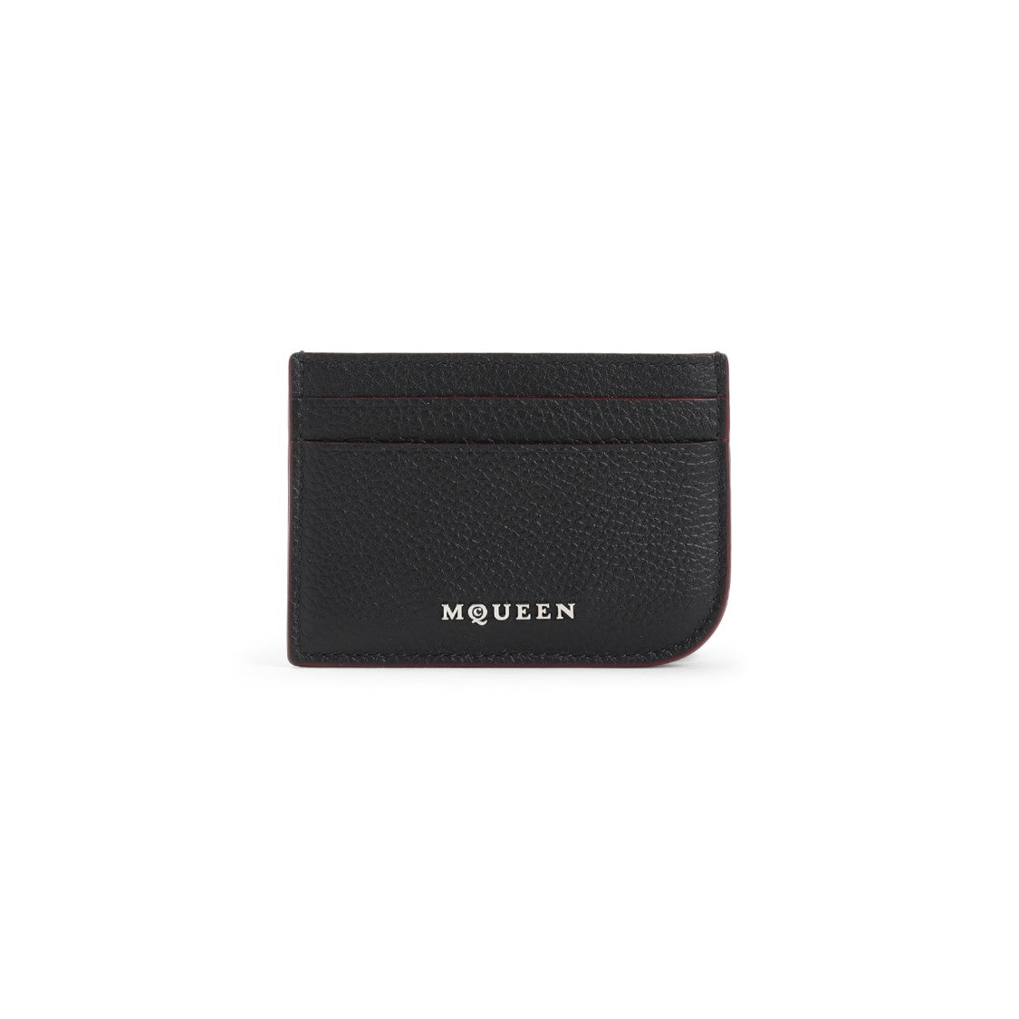 Alexander Mcqueen Black Calf Leather Sling Card Case