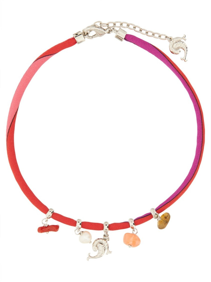 Pucci Silk Pendant Necklace With Gradient