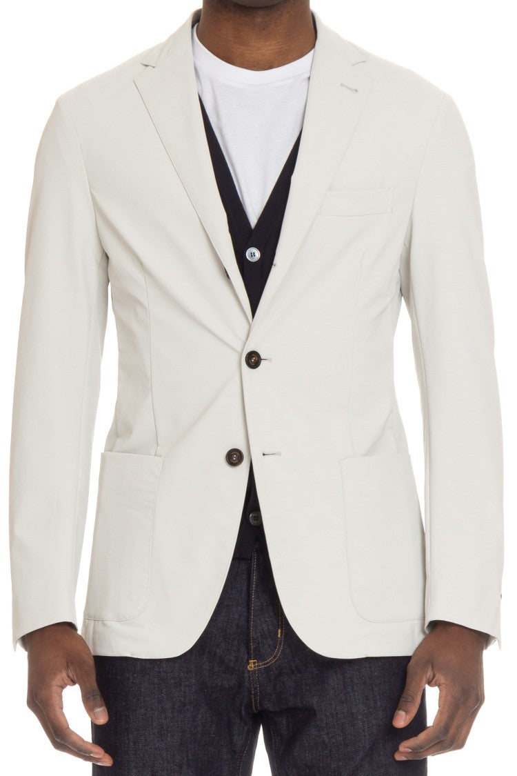 Eleventy Nylon Stretch Technical Jacket With Front Panel