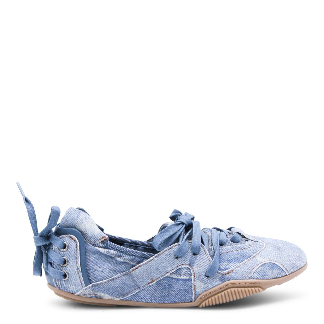 Acne Studios Lace-Up Denim Flats