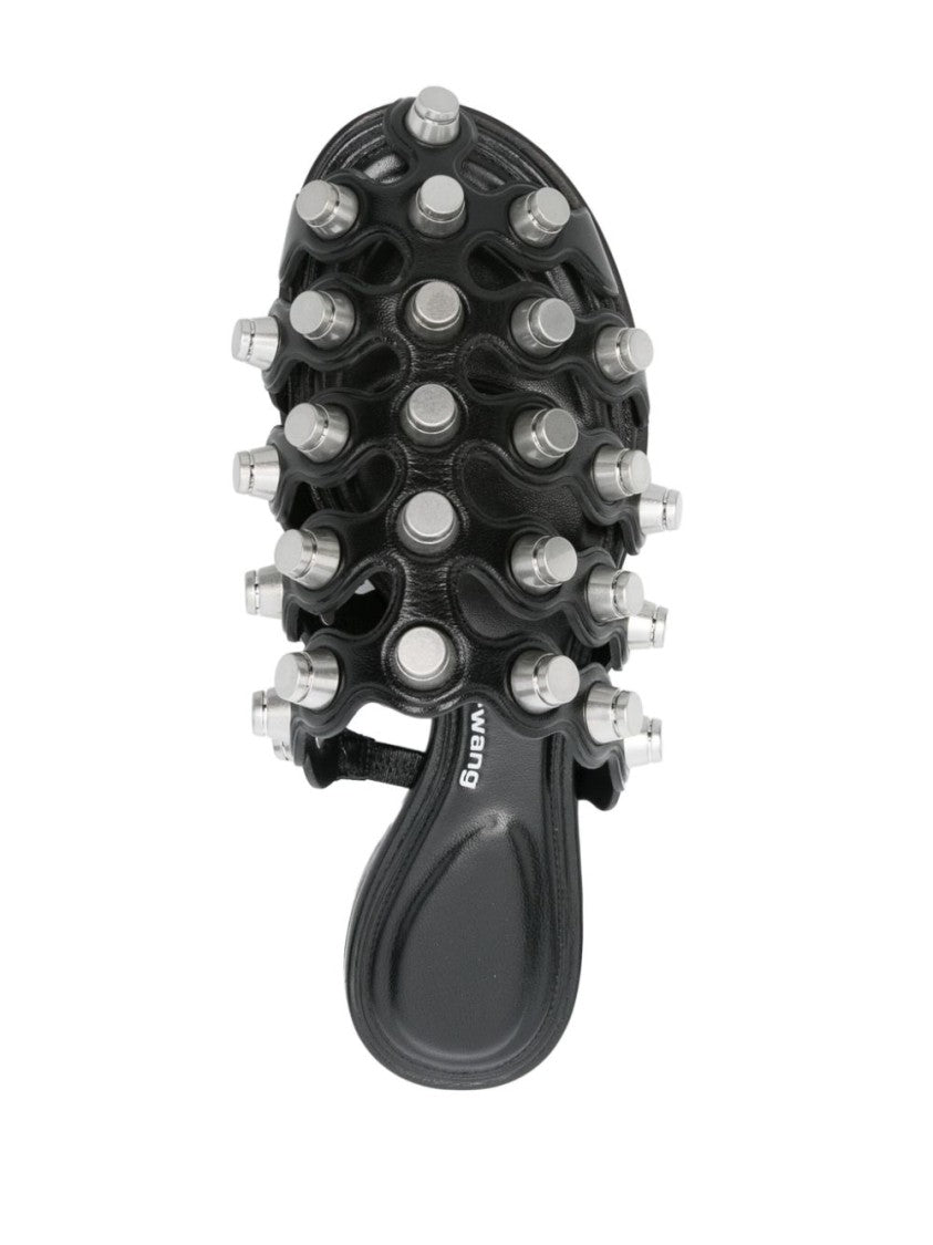 Alexander Wang Cage Slides With Cut-Out Detailing And Stud Embellishments