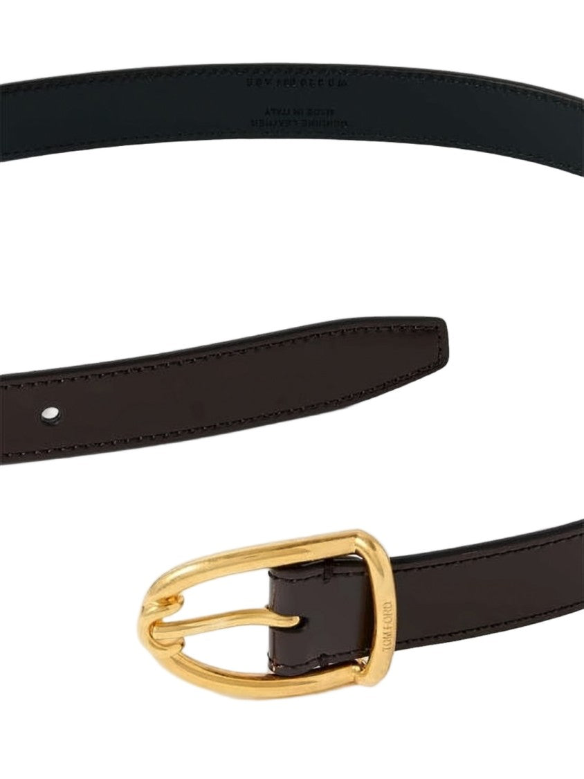 Tom Ford Sleek Calf Leather Belt