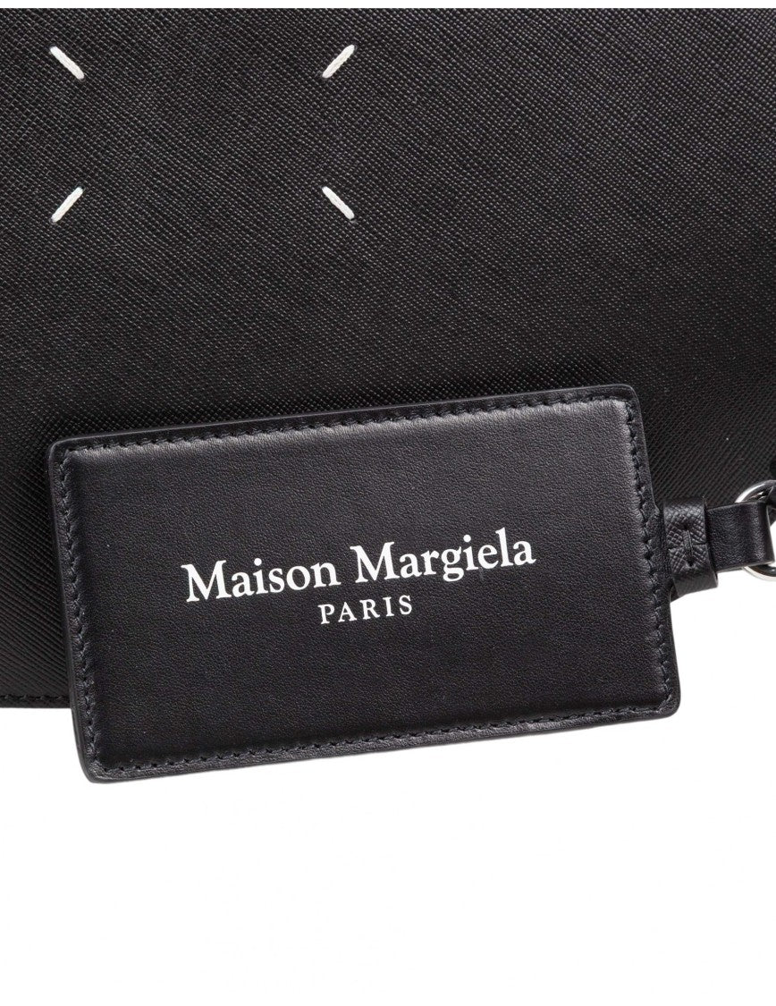 Maison Margiela Black Leather Hobo Bag