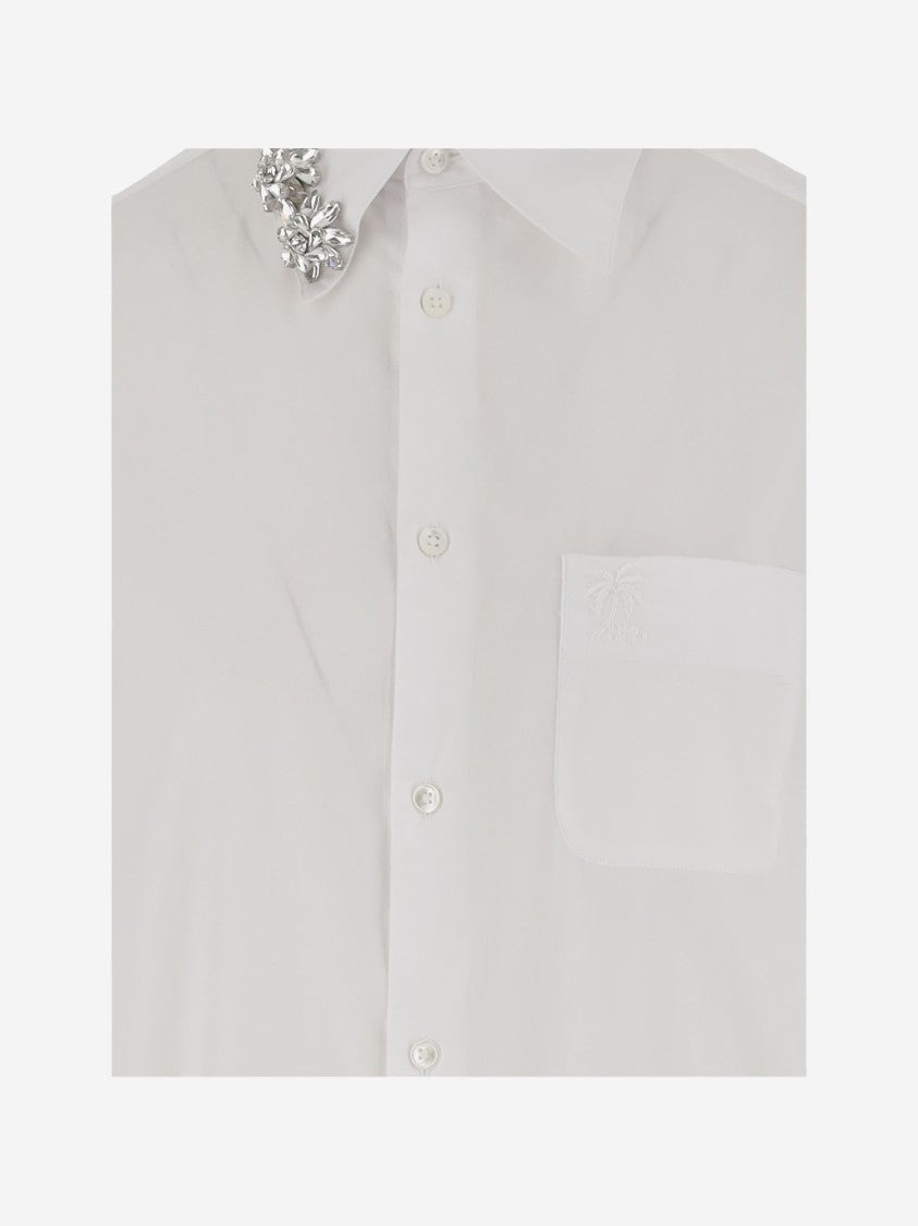 N°21 Cotton Shirt With Floral Decoration
