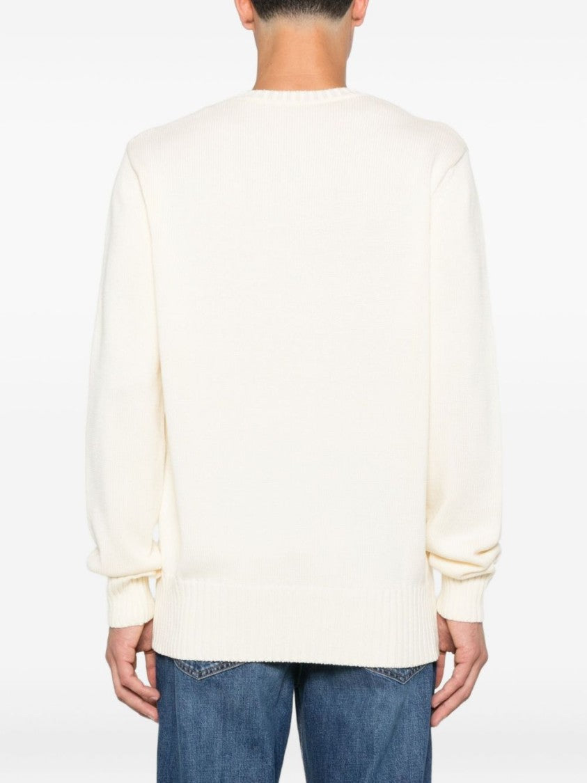 Givenchy Relaxed Fit Beige Sweater With Embossed Logo