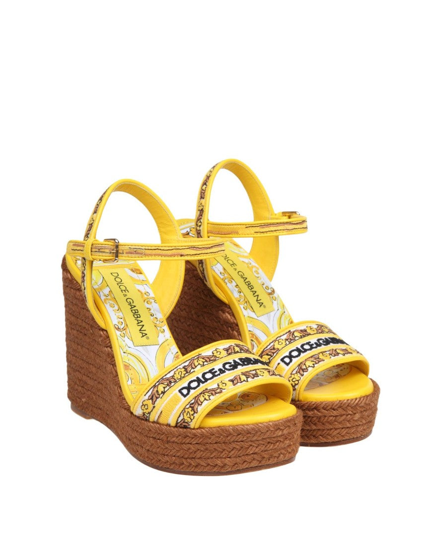 Dolce & Gabbana Multicolor Lolita Sandals With Wedge