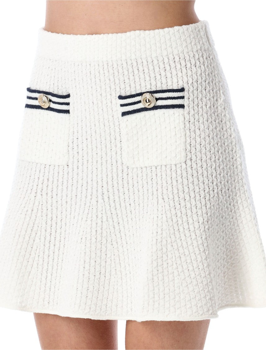 Self-Portrait Mariner Knit Skirt