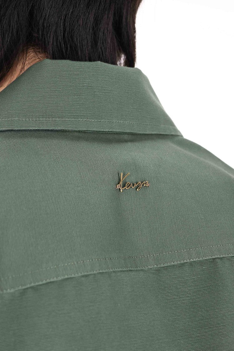 Kenzo Double Knee Cotton Utility Overshirt Jacket