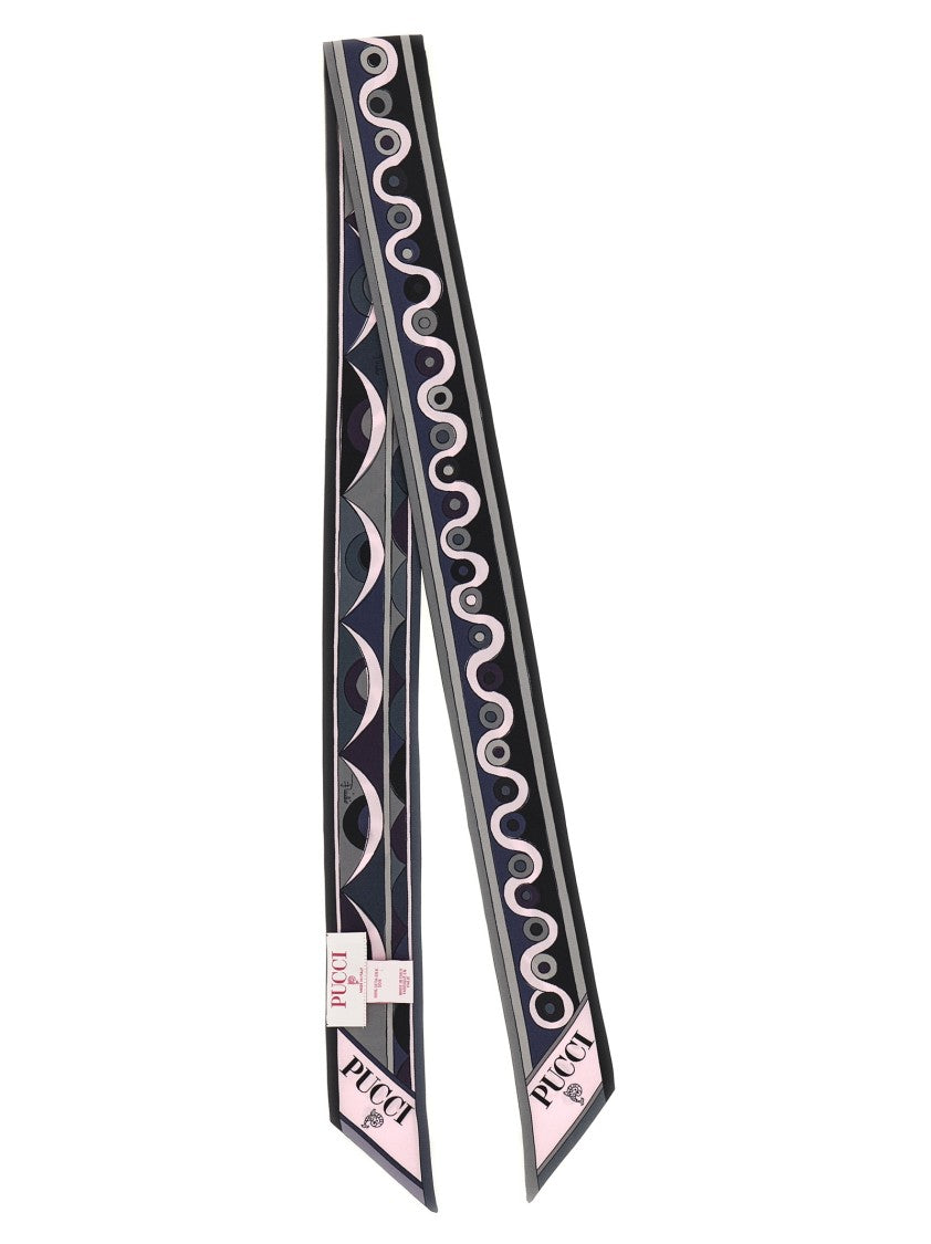 Emilio Pucci Intricate Geometric Print Silk Twill Bandeau