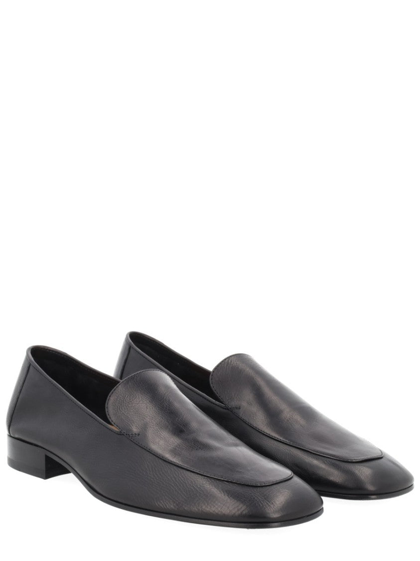 Dries Van Noten Neutrals Polished Smooth Finish Leather Loafers