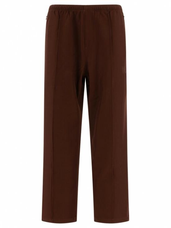 Needles Relaxed Fit Brown Joggers With Elastic Waistband And Seam Detailing