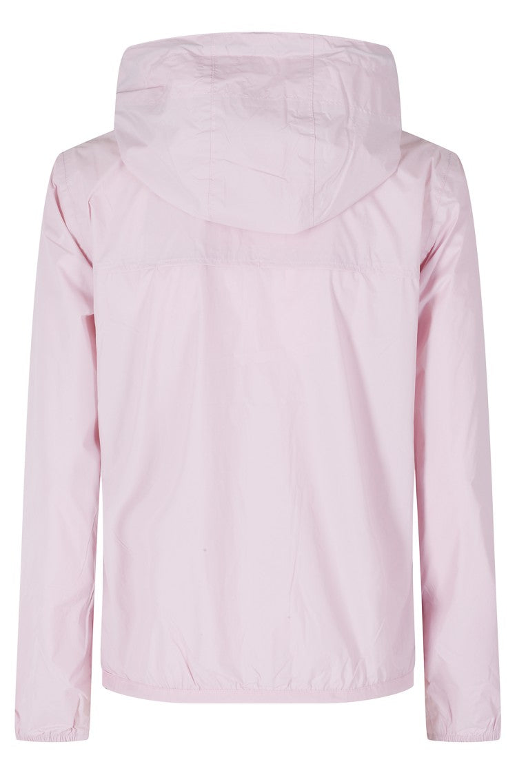 K-Way Pink Le Vrai 4 0 Claudette Windproof Hooded Polyamide Jacket