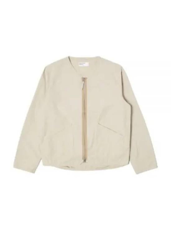 Universal Works Minimalist Round Neck Jacket With Zip Closure