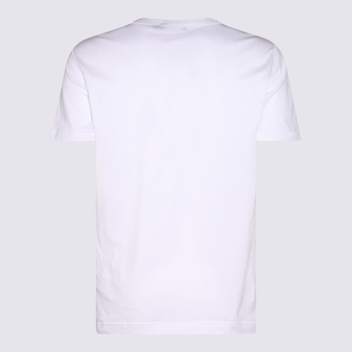 Dolce & Gabbana Short-Sleeve White T-Shirt With Rectangular Patch
