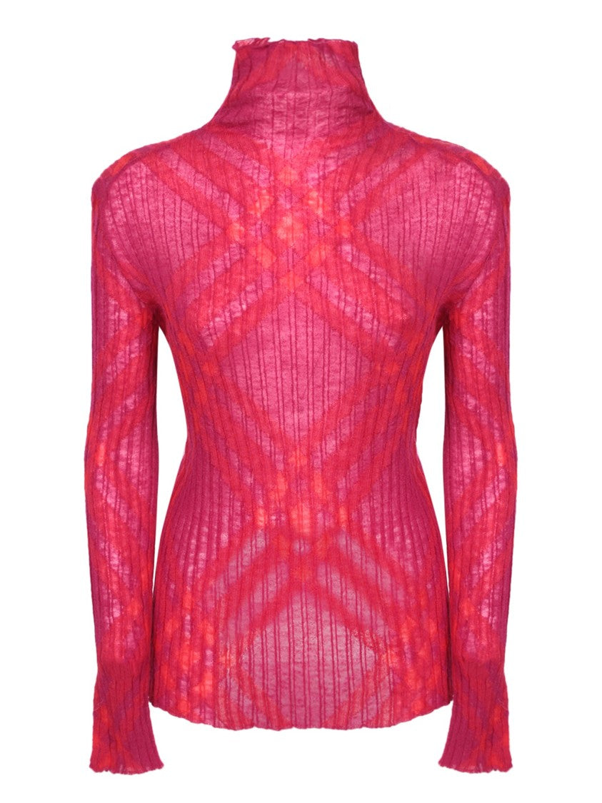 Burberry Red Knit Turtleneck