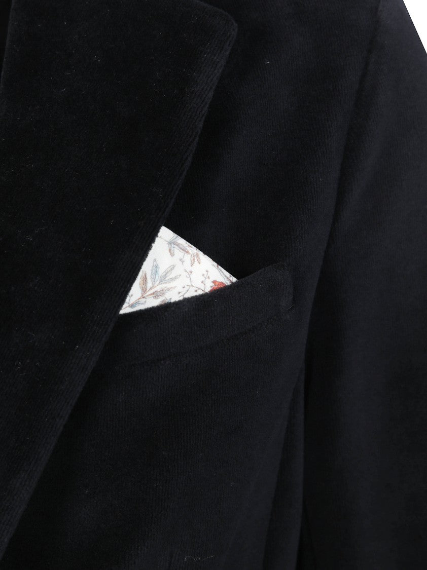 Circolo Slim-Fit Smooth Velvet Jacket