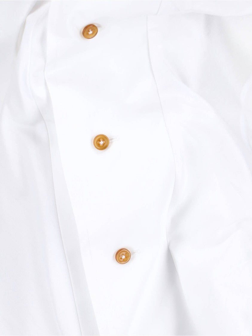 Vivienne Westwood White Drunken Cotton Casual Shirt