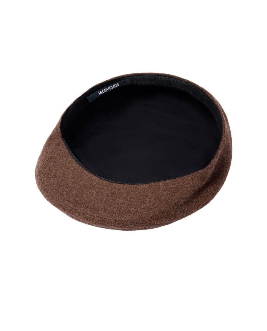 Jacquemus Brown Le Beret Valerie Virgin Wool Flat Beret