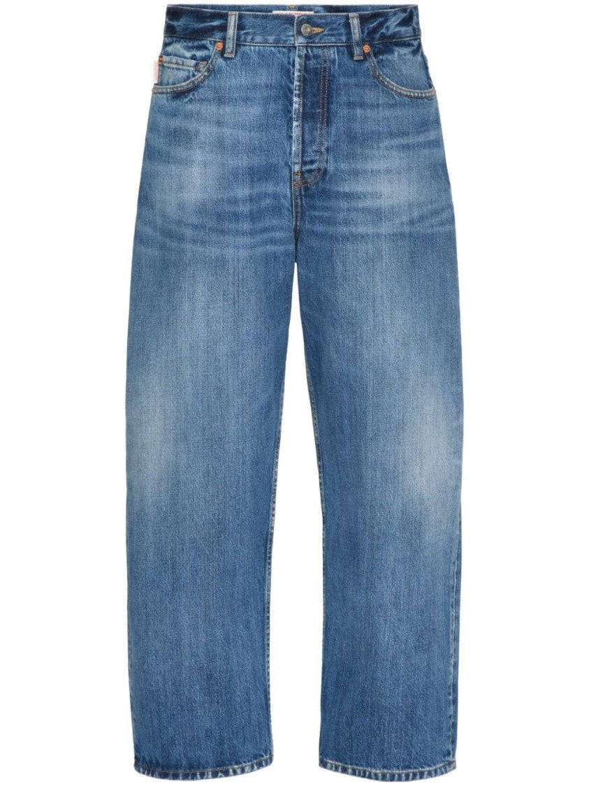 Valentino Relaxed Fit Light Blue Denim Jeans
