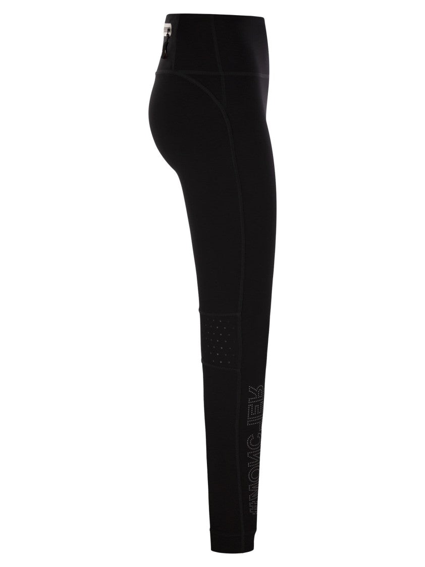 Moncler Grenoble Technical Jersey Leggings With Zipped Media Pocket
