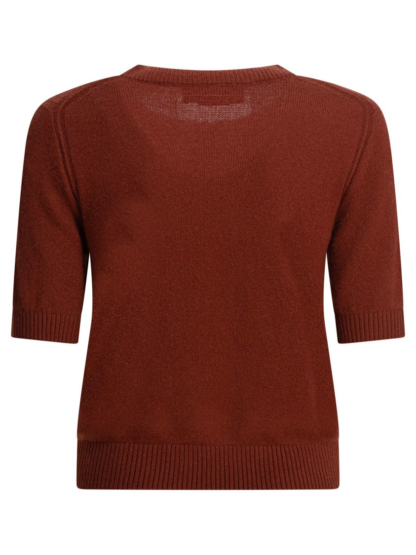 Guest In Residence Cashmere Sweater Tee With Ribbed Details