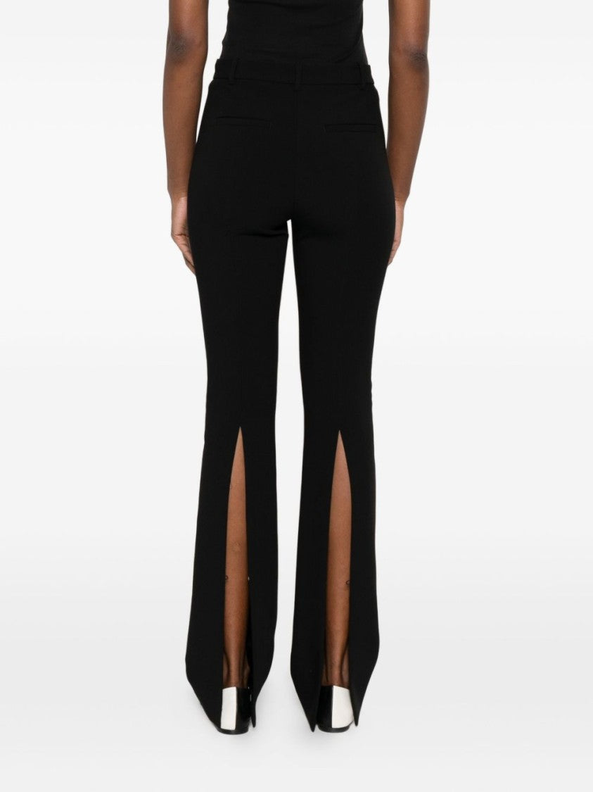 Pinko Tailored Black Trousers With Unique Back Slits