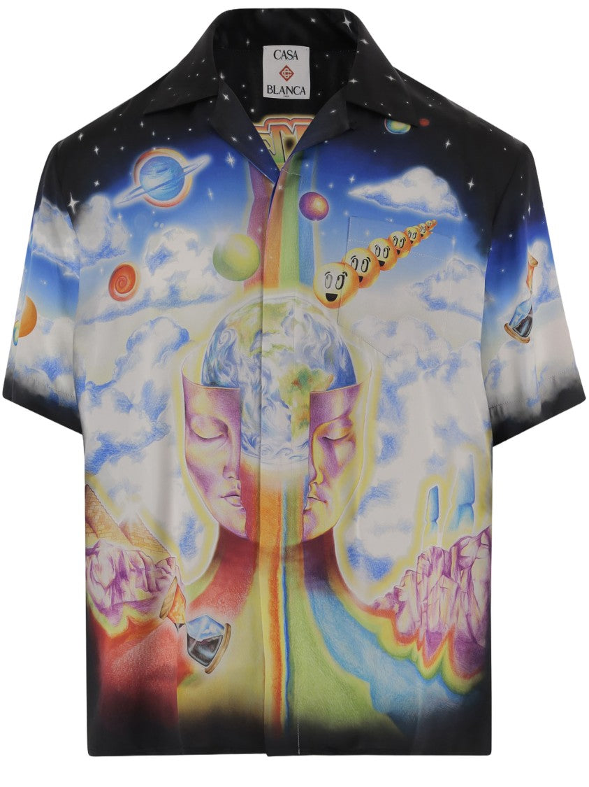 Casablanca Silk Shirt With Graphic Print