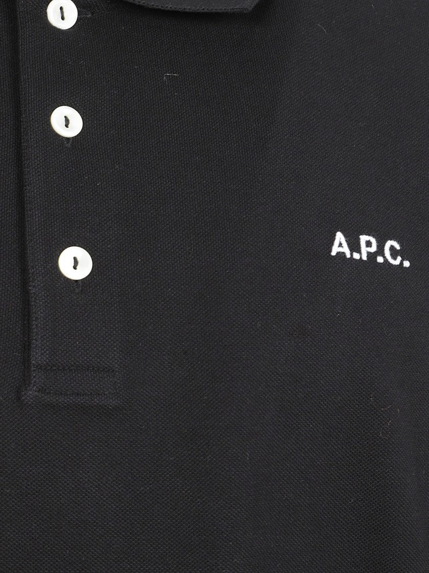 A.P.C. Polo Shirt With Button Closure And Design