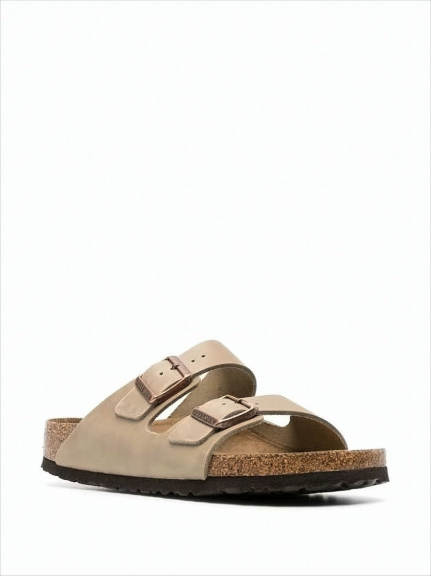 Birkenstock Double Strap Suede Sandals With Adjustable Buckles