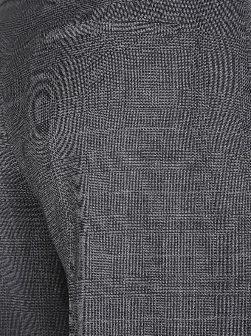 Iro Cayana Gray Checked Wool Trousers