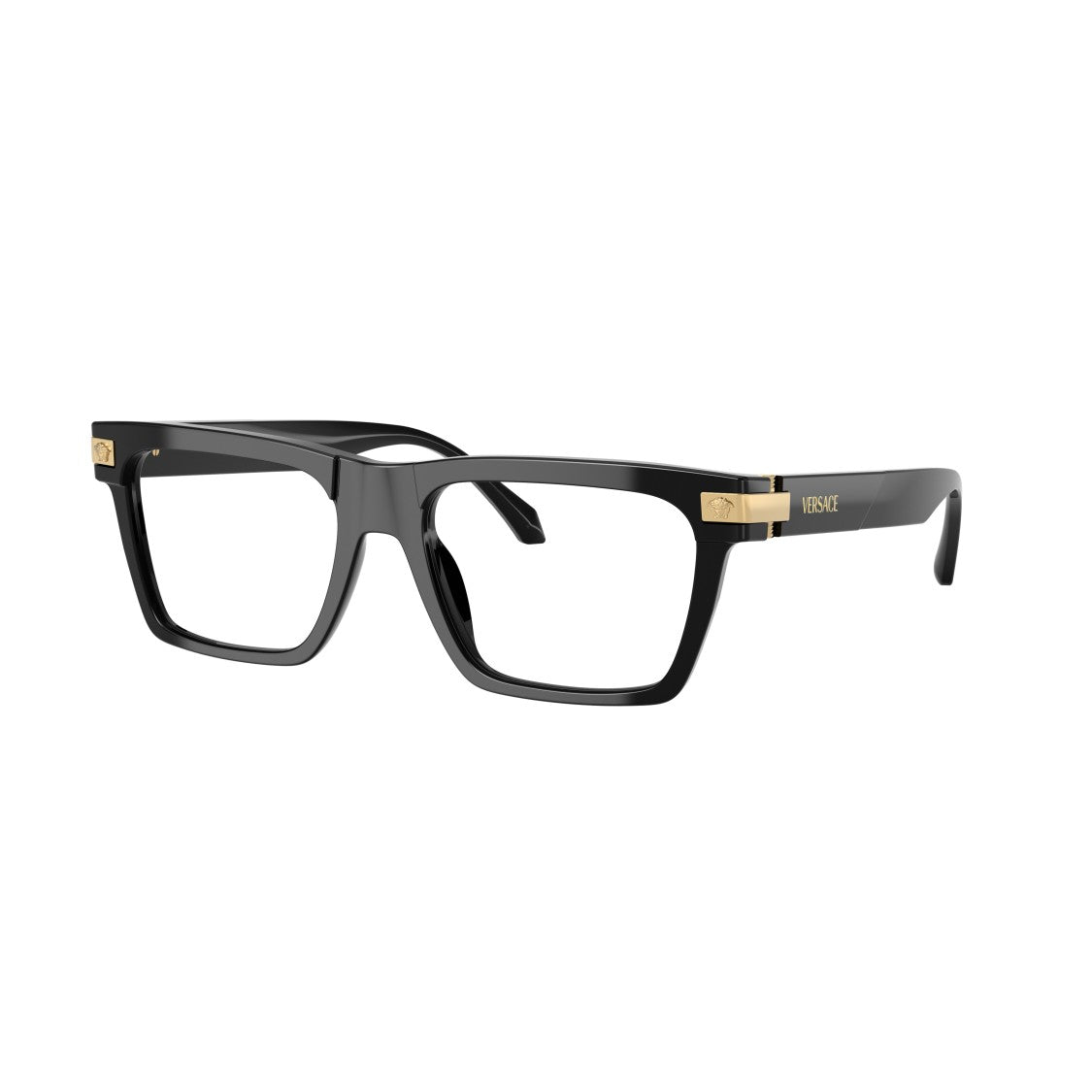 Versace 0Ve3354 Rectangular Black Acetate Eyeglasses