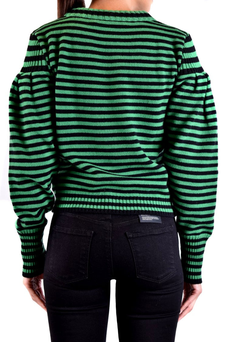 Philosophy Di Lorenzo Serafini Multicolor Striped Sweater With Puffed Sleeves