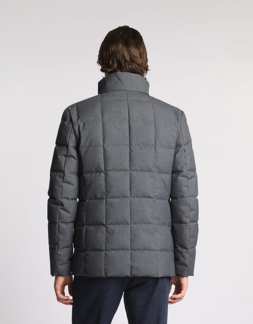 Fay Quilted Down Jacket With Button Closure