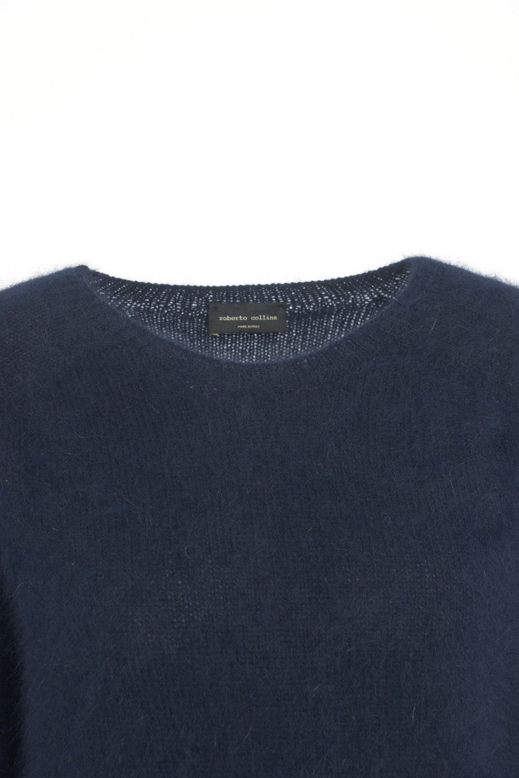 Roberto Collina Alpaca Blend Sweater With Elegant V-Neck And Ribbed Detailing