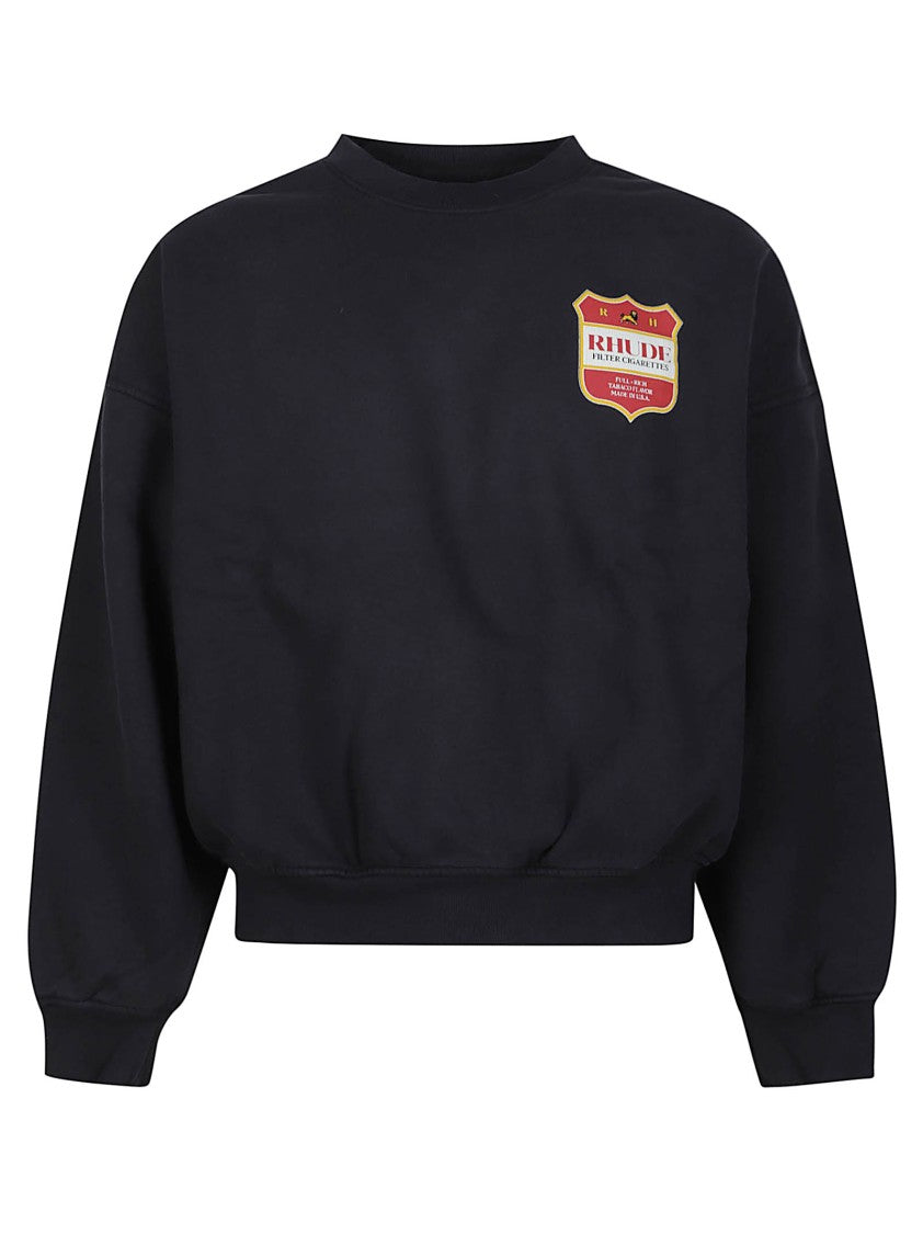 Rhude Filtaro Crest Crew-Neck Cotton Sweatshirt