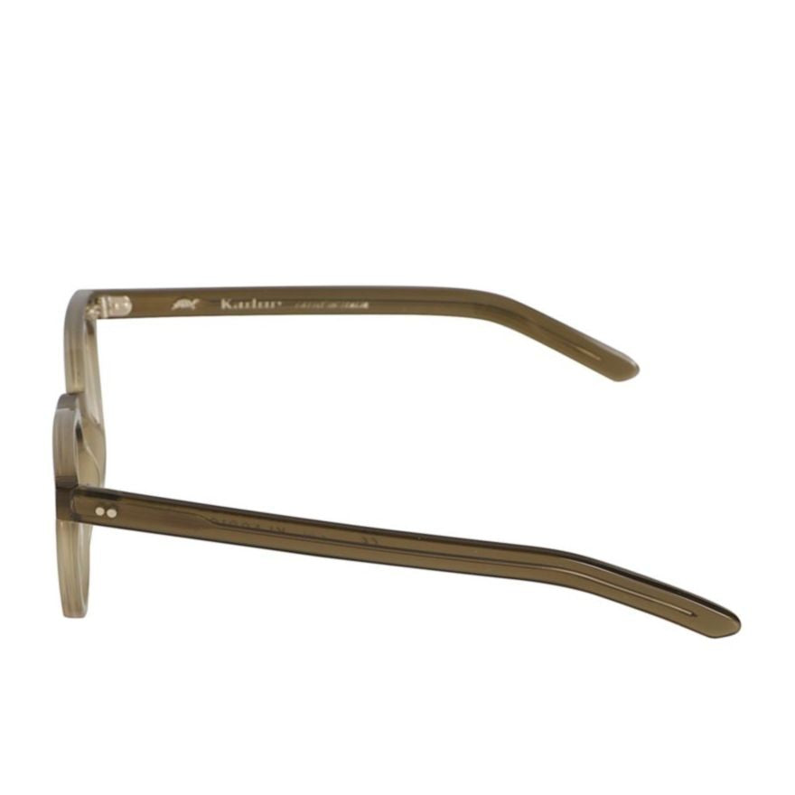 Kador Klassiko Translucent Brown Rectangular Frame Eyeglasses With Metallic Rivets