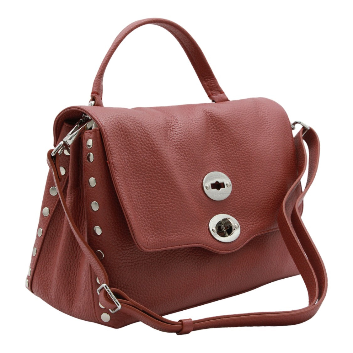 Zanellato Structured Handbag With Pebbled Texture And Silver-Tone Hardware