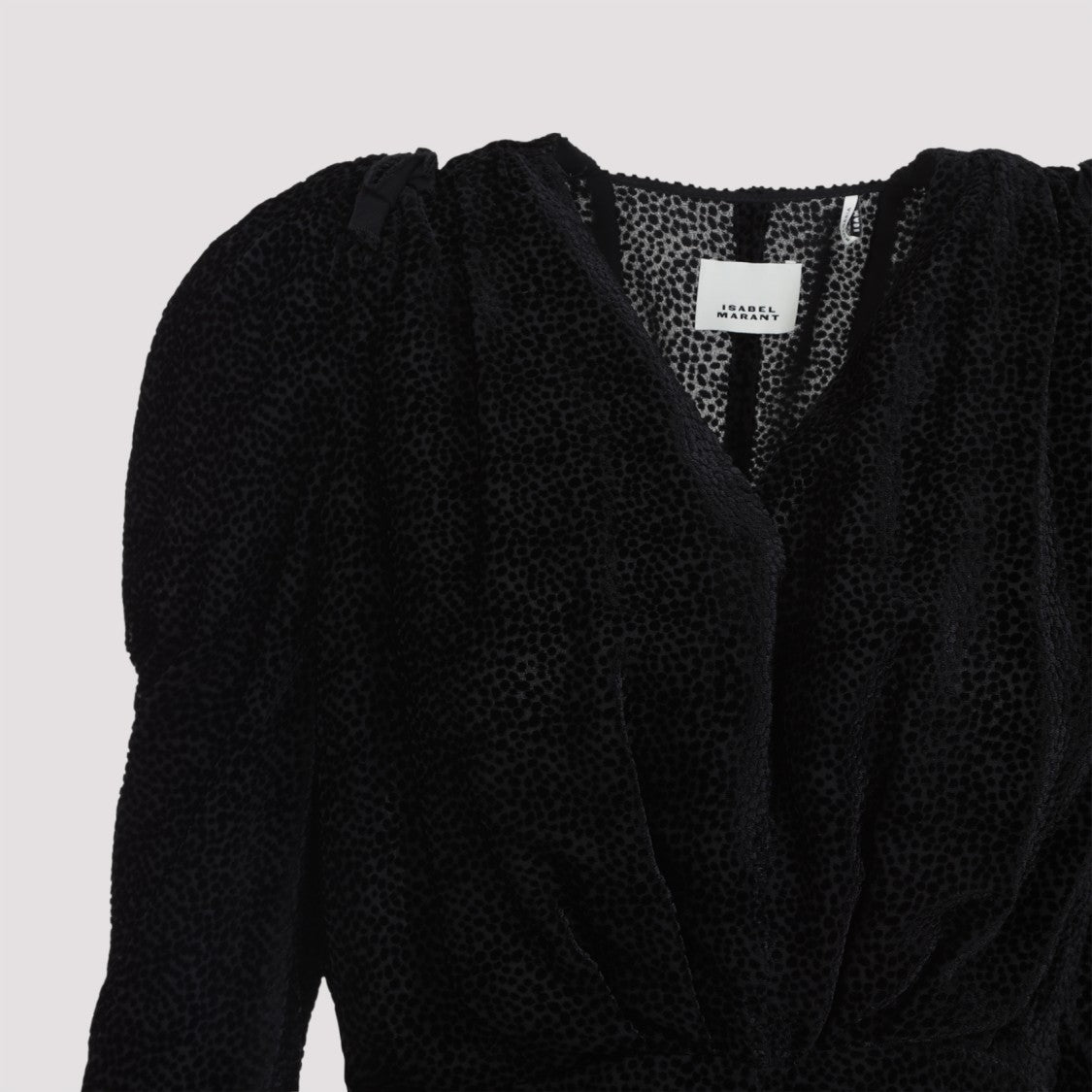 Isabel Marant Black Silk Velvet  Marlin Blouse