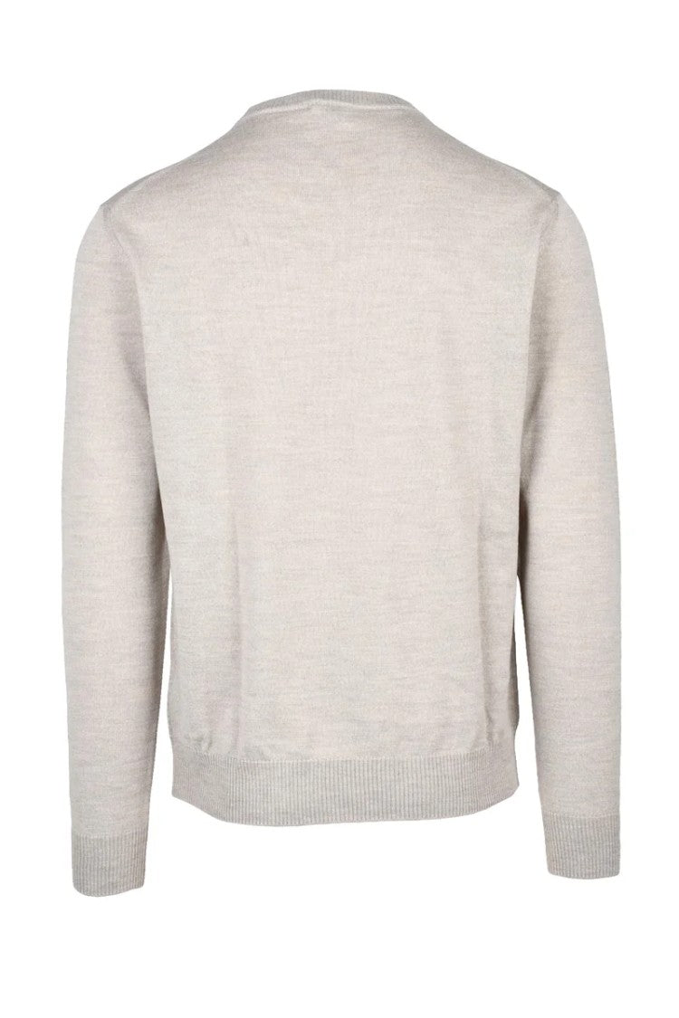 Luigi Borrelli Napoli Finely Knit Brown Wool Sweater