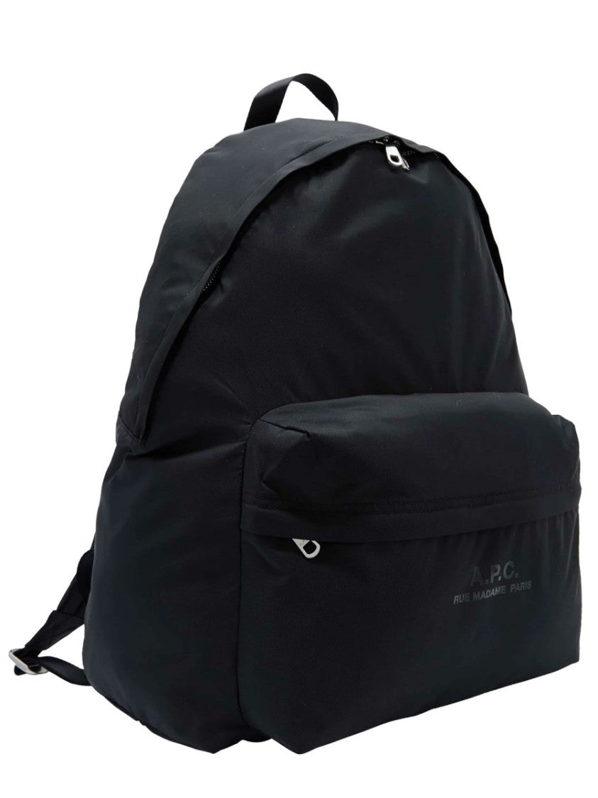 A.P.C. Black Double Zipper Polyamide Backpack