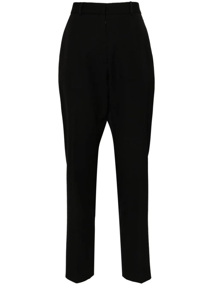 Lanvin Tailored Wool Cigarette Pants With High Waist And Minimal Detailing