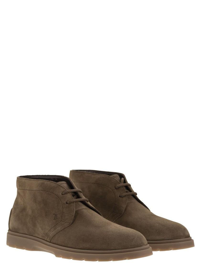 Tod's Brown Suede Leather Ankle Boots