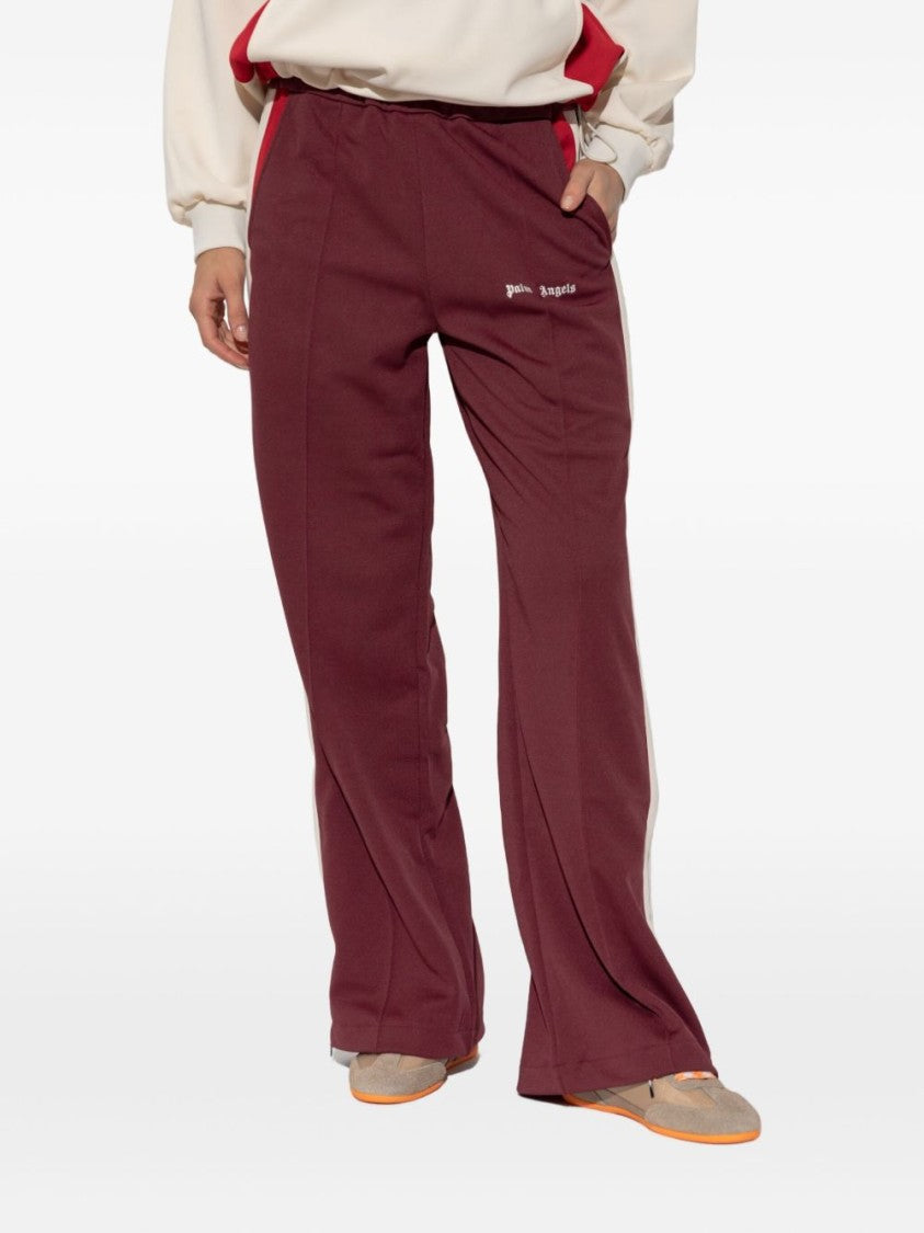 Palm Angels High-Waisted Bordeaux Trousers